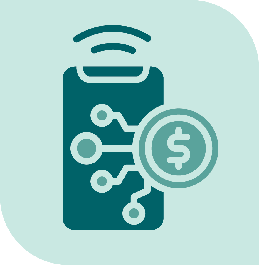 Electronic medical claims processing icon for healthcare billing and insurance management services