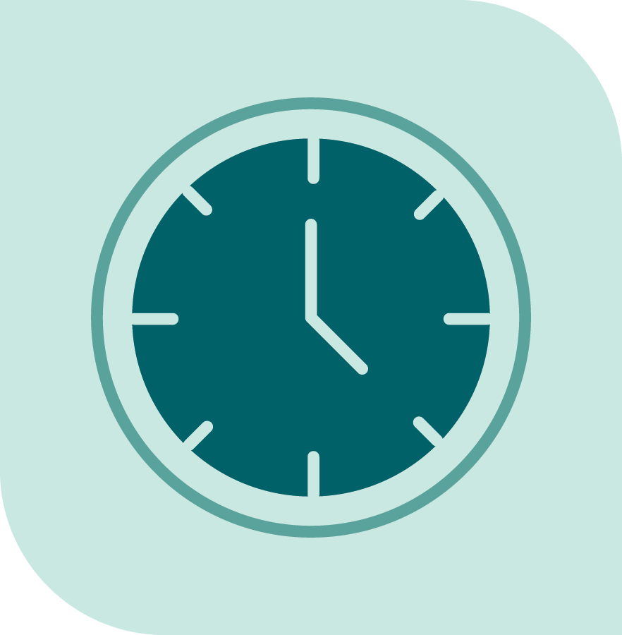 Healthcare support availability and responsive service hours icon for medical practices