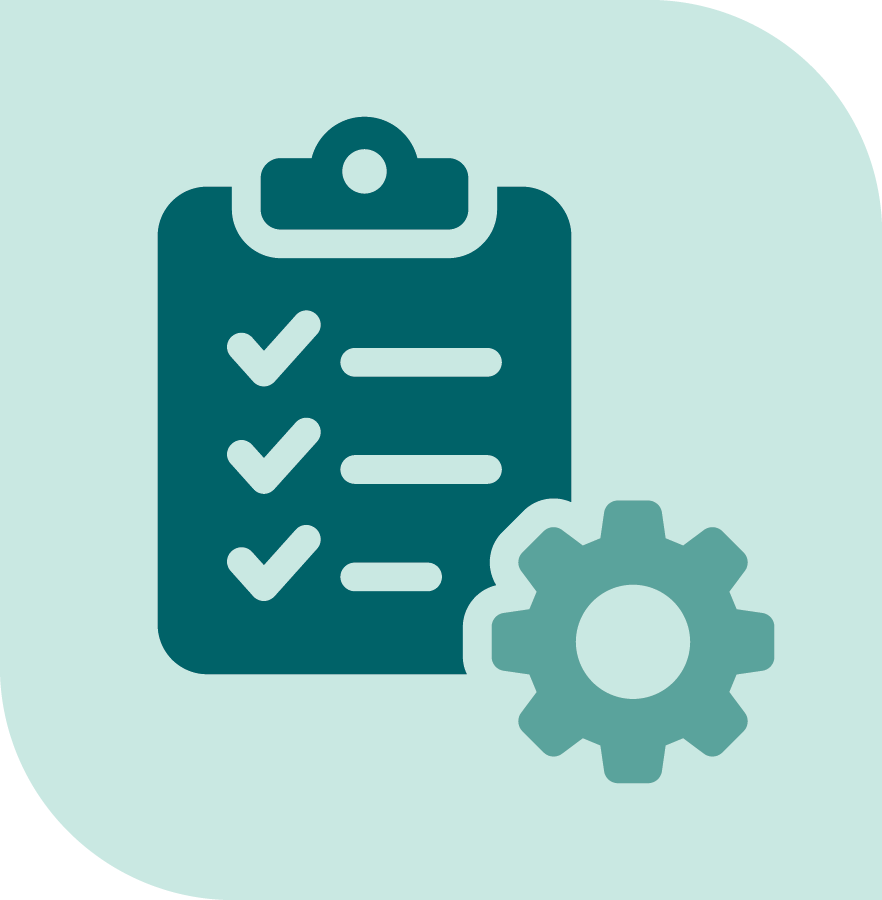 Healthcare office process and workflow management icon for medical practice operations