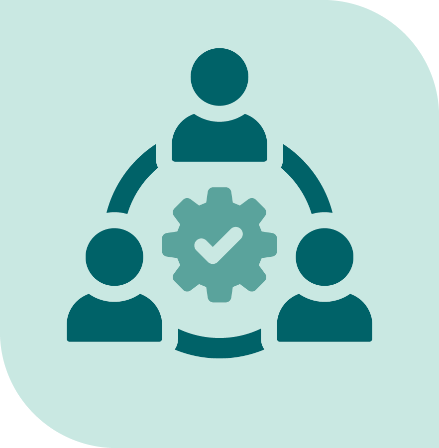Practice management and healthcare operations support icon for medical offices and healthcare organizations