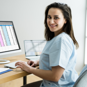 Medical team member reviewing data for the benefits of medical billing support in healthcare practices
