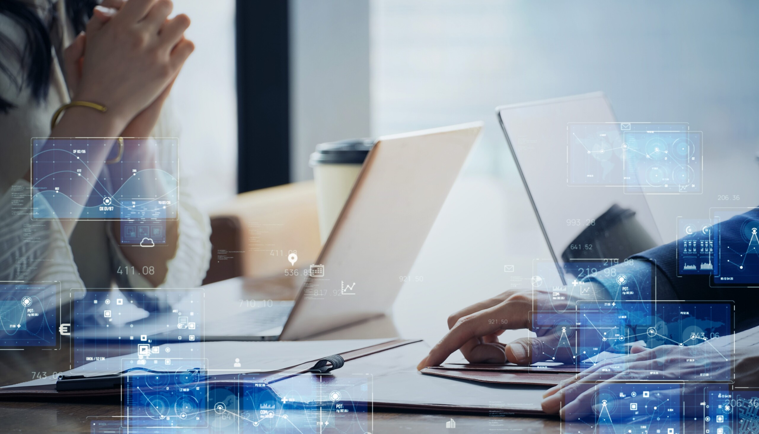 Healthcare professionals reviewing financial data and medical billing analytics for revenue cycle management services in virginia beach and across the united states